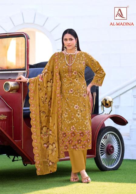 Alok suit al madina catalogue wholesale dress material distributors